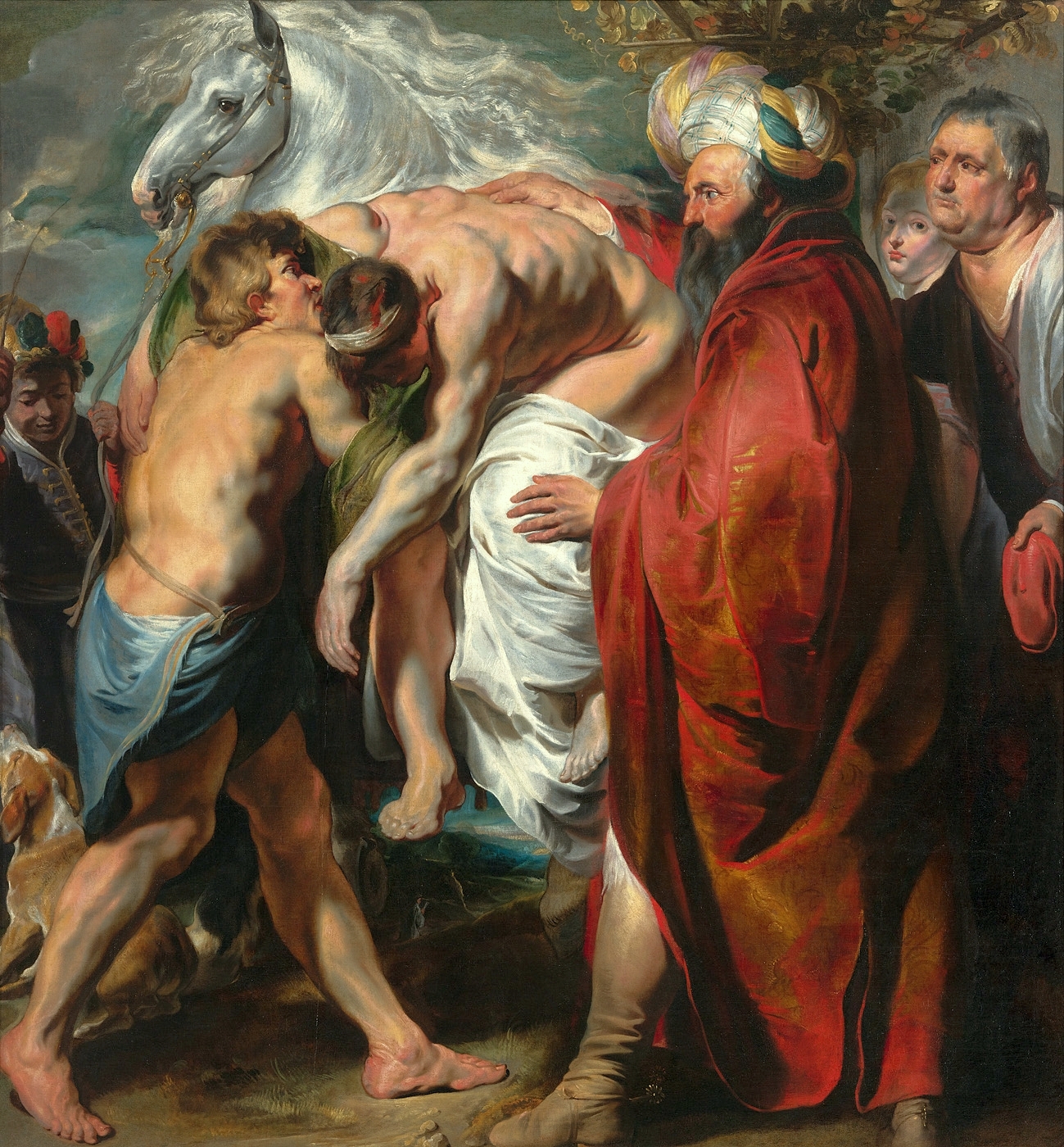 比利時畫家雅各．約爾丹斯（Jacob Jordaens）畫作〈好撒馬利亞人〉，1616年。（圖／wiki）
